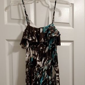 Boho Chic Maxi Dress w/ Ruffle Trim Bohemian Dream